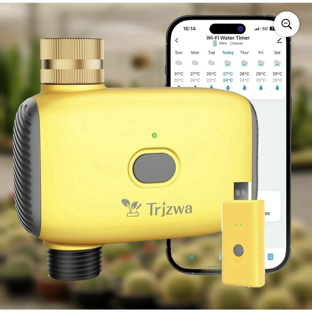 NIB Trjzwa WiFi Smart Water Valve Garden Smart Irrigation System RainDelay Brass